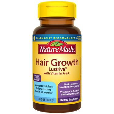 Nature Made Hair Growth Lustriva Softgels Supplement - 30 count