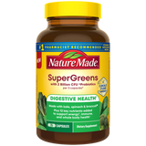 Nature Made SuperGreens supplement bottle.