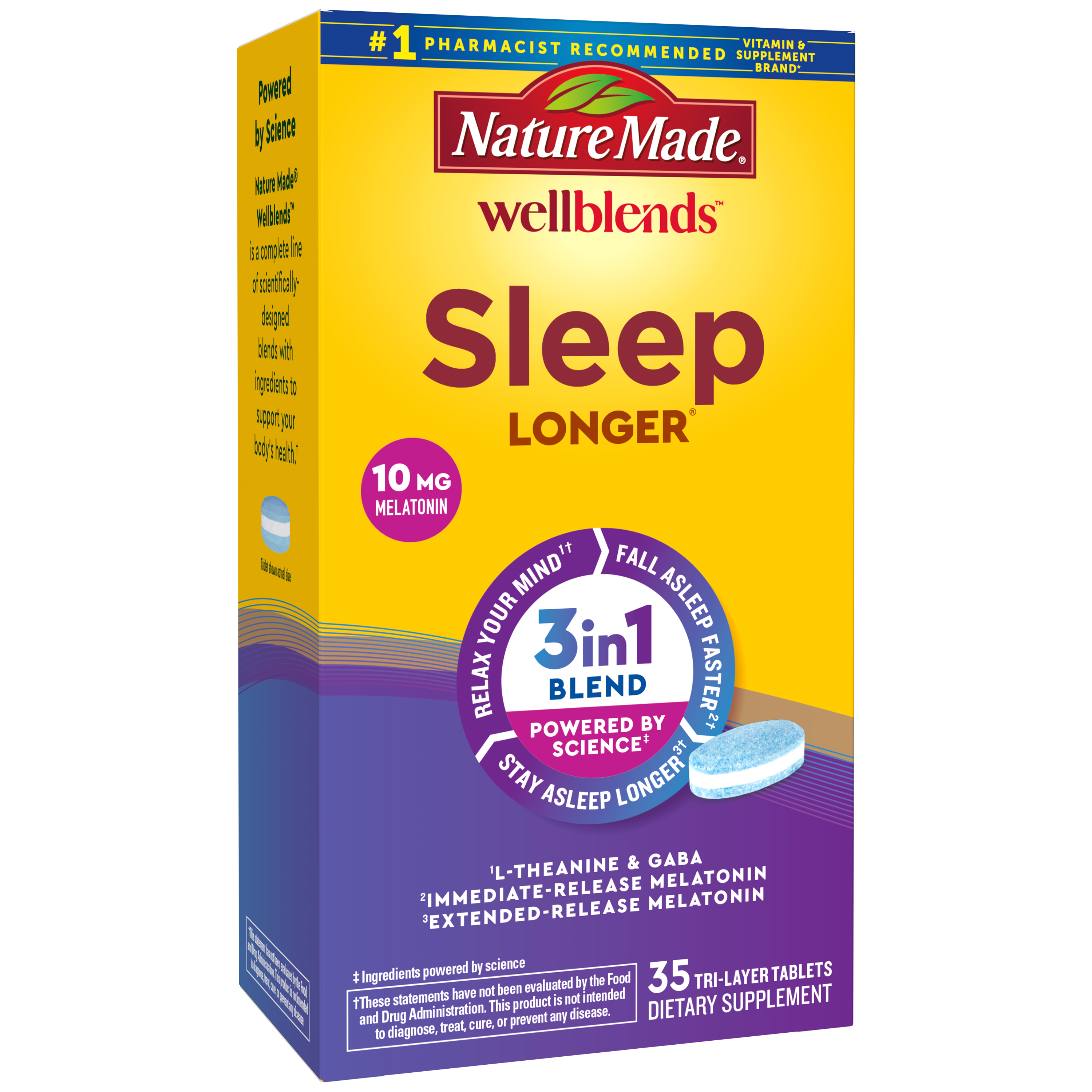 Sleep Longer Supplement: Melatonin With L-theanine GABA Nature