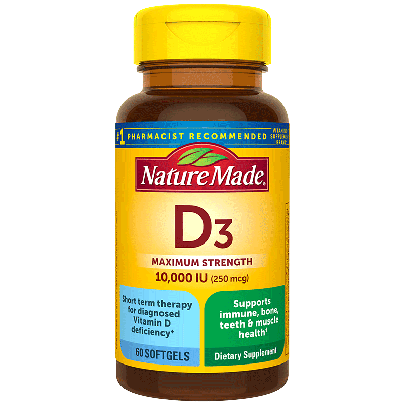 Vitamin D3 Maximum Strength 10,000 IU Vitamin D Deficiency Supplement