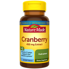 Cranberry 450 mg Extract with Vitamin C Softgels