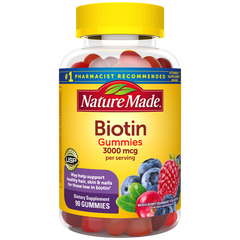 3000 mcg Biotin Gummies for Hair, Skin & Nails