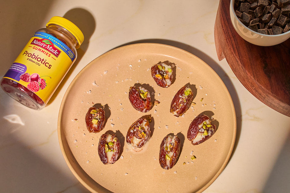 Coconut Butter Dates with Pistachios