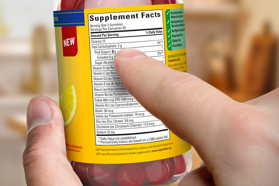What Does Zero Sugar Mean on a Supplement Label?