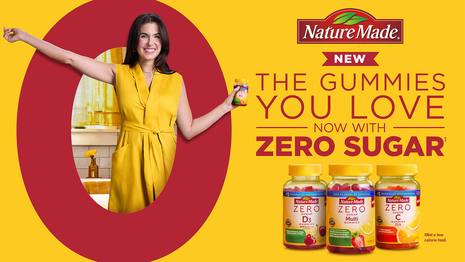 Introducing Nature Made<sup>®</sup> Zero Sugar<sup>‡</sup> Gummies