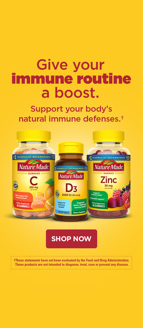 Give your immune routine a boost. Nature Made Vitamin C & Vitamin D3. Shop Now.