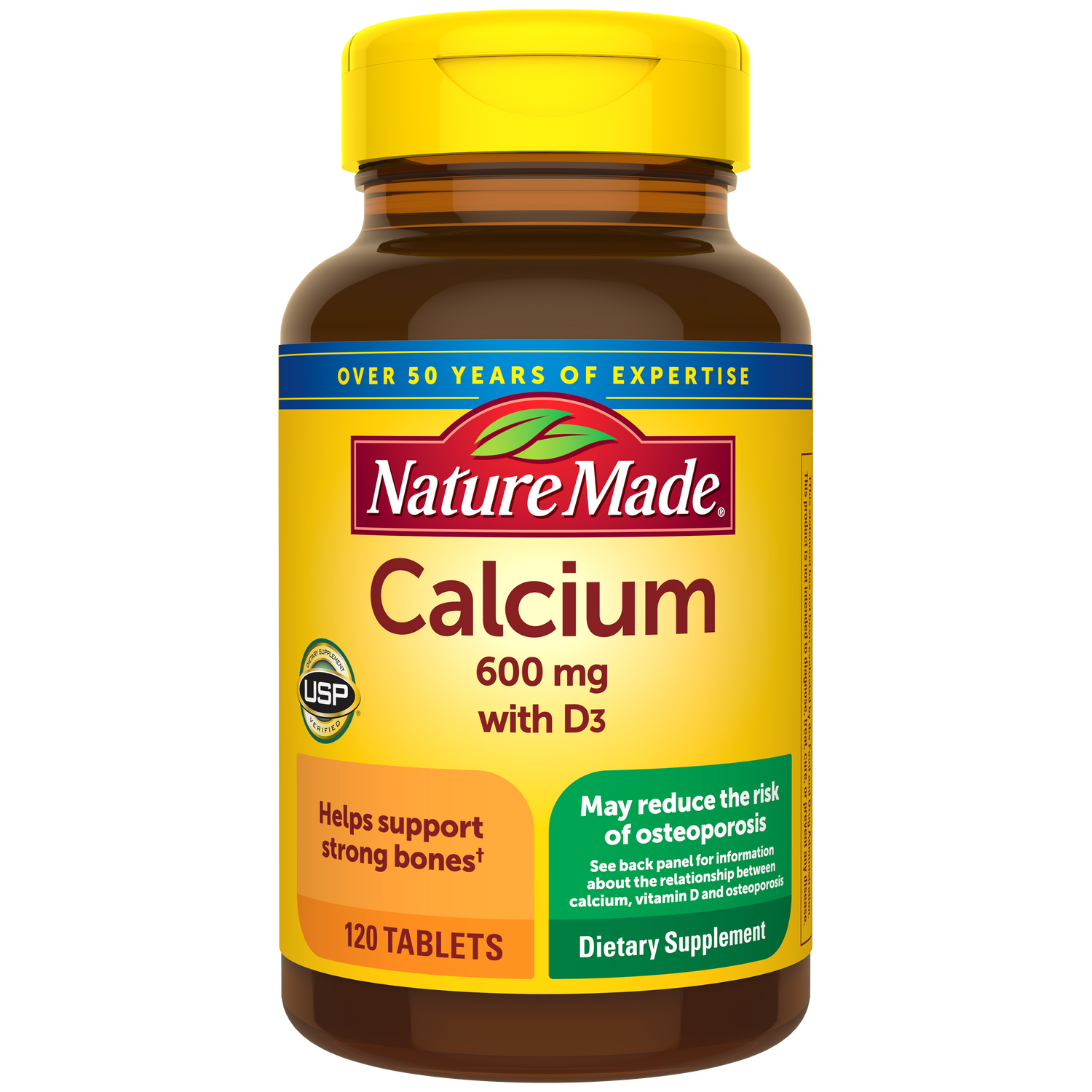 Calcium 600 mg with Vitamin D3 Tablets | 120