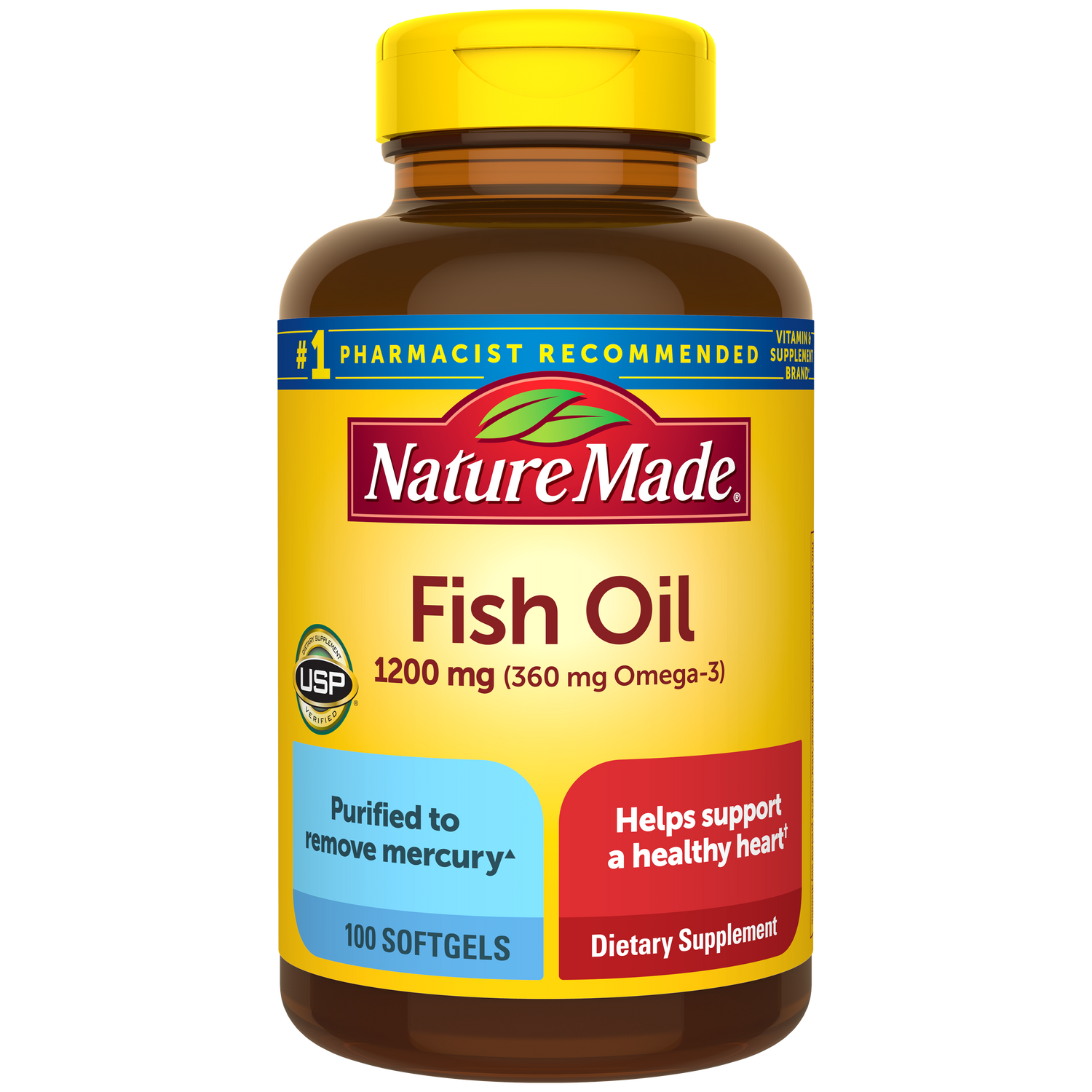Fish Oil 1200 mg Softgels | 100