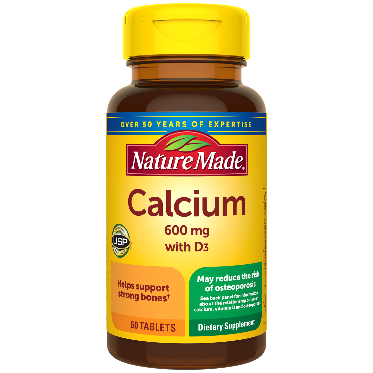 Nature Made Calcium 600 mg with Vitamin D3 Tablets