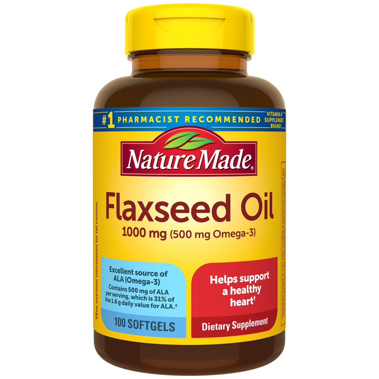 Nature Made Flaxseed Oil 1000 mg Softgels