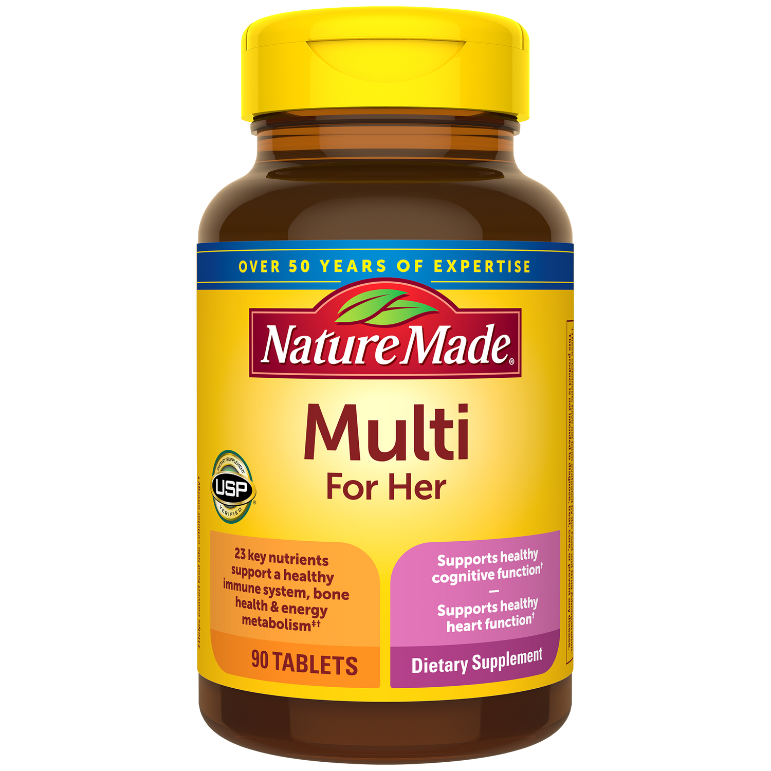 Nature Made multivitamin tablets for her