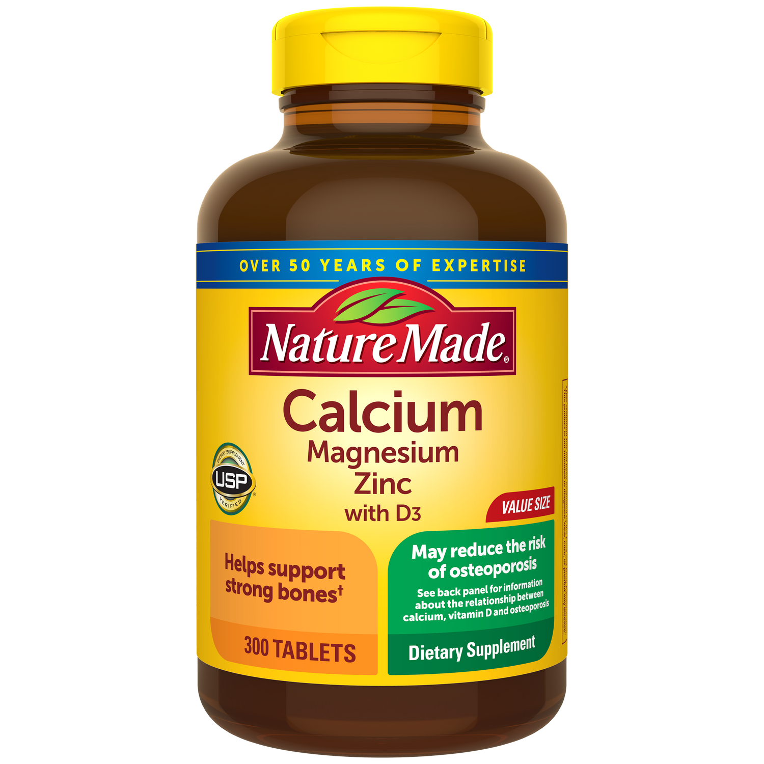 Nature Made Calcium, Magnesium and Zinc with Vitamin D3 Tablets