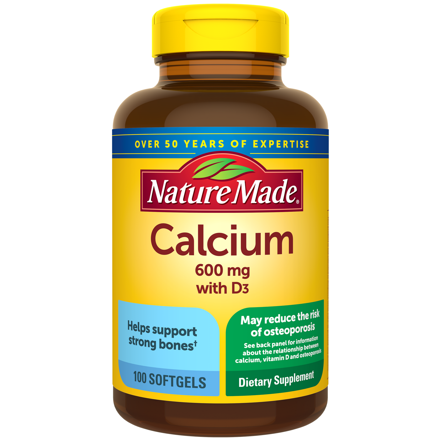 Nature Made Calcium 600 mg with Vitamin D3 Softgels