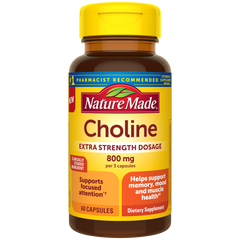 Choline Extra Strength Dosage 800 Mg Per 3 Capsules