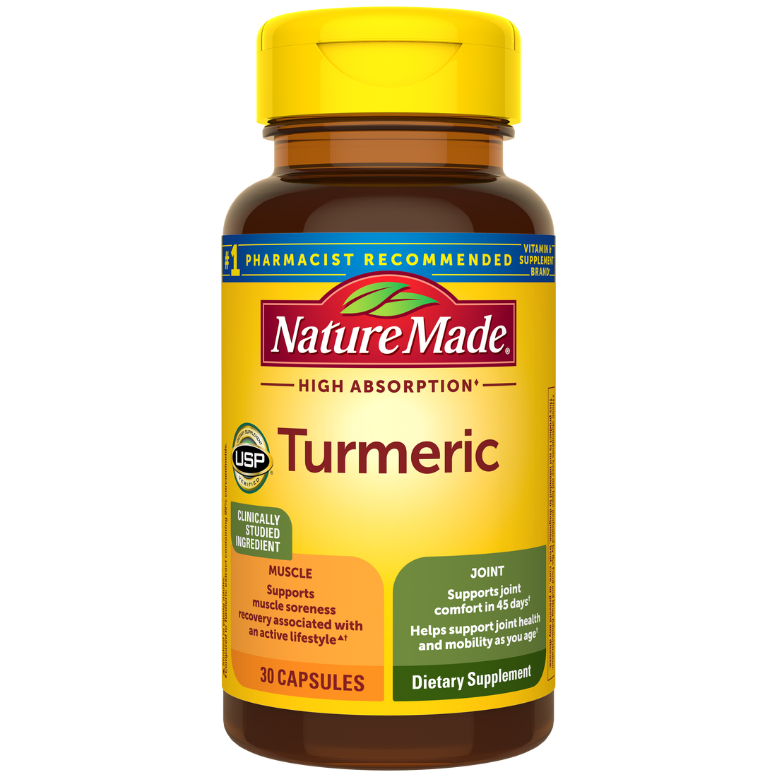 Nature Made Turmeric Curcumin High Absorption 250 mg Capsules