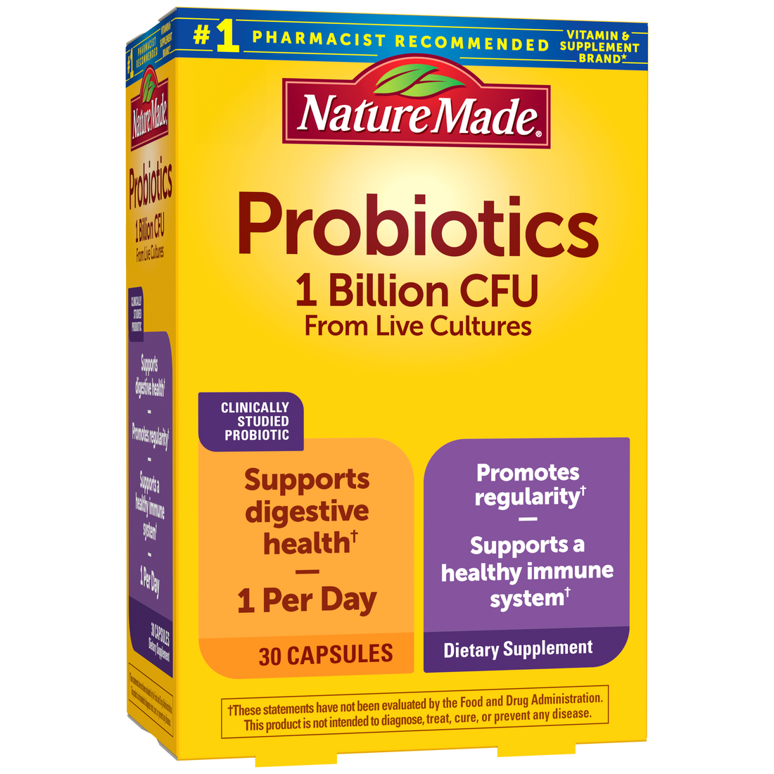Nature Made Probiotics 1 Billion CFU From Live Cultures Capsules