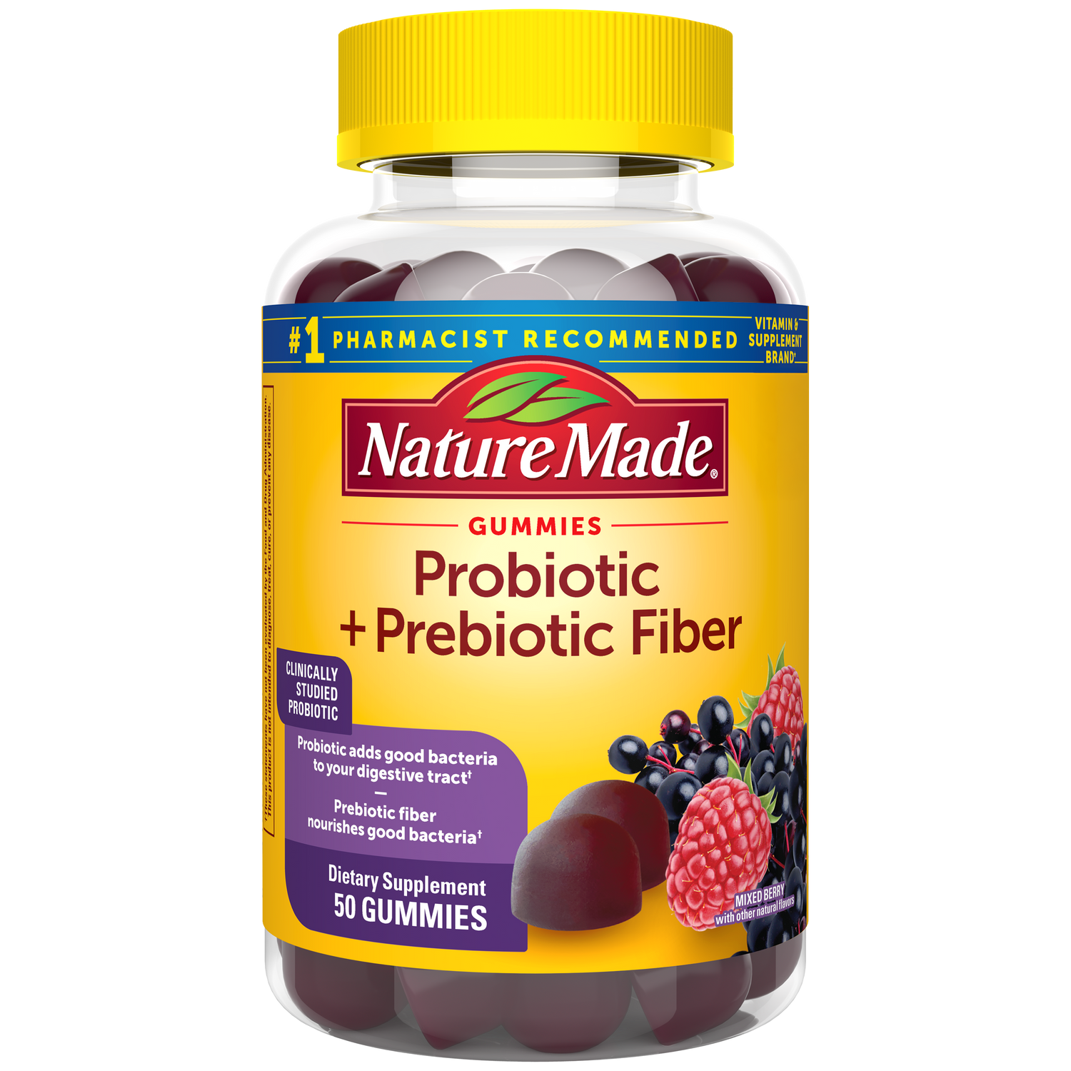 Nature Made Probiotic + Prebiotic Fiber Gummies