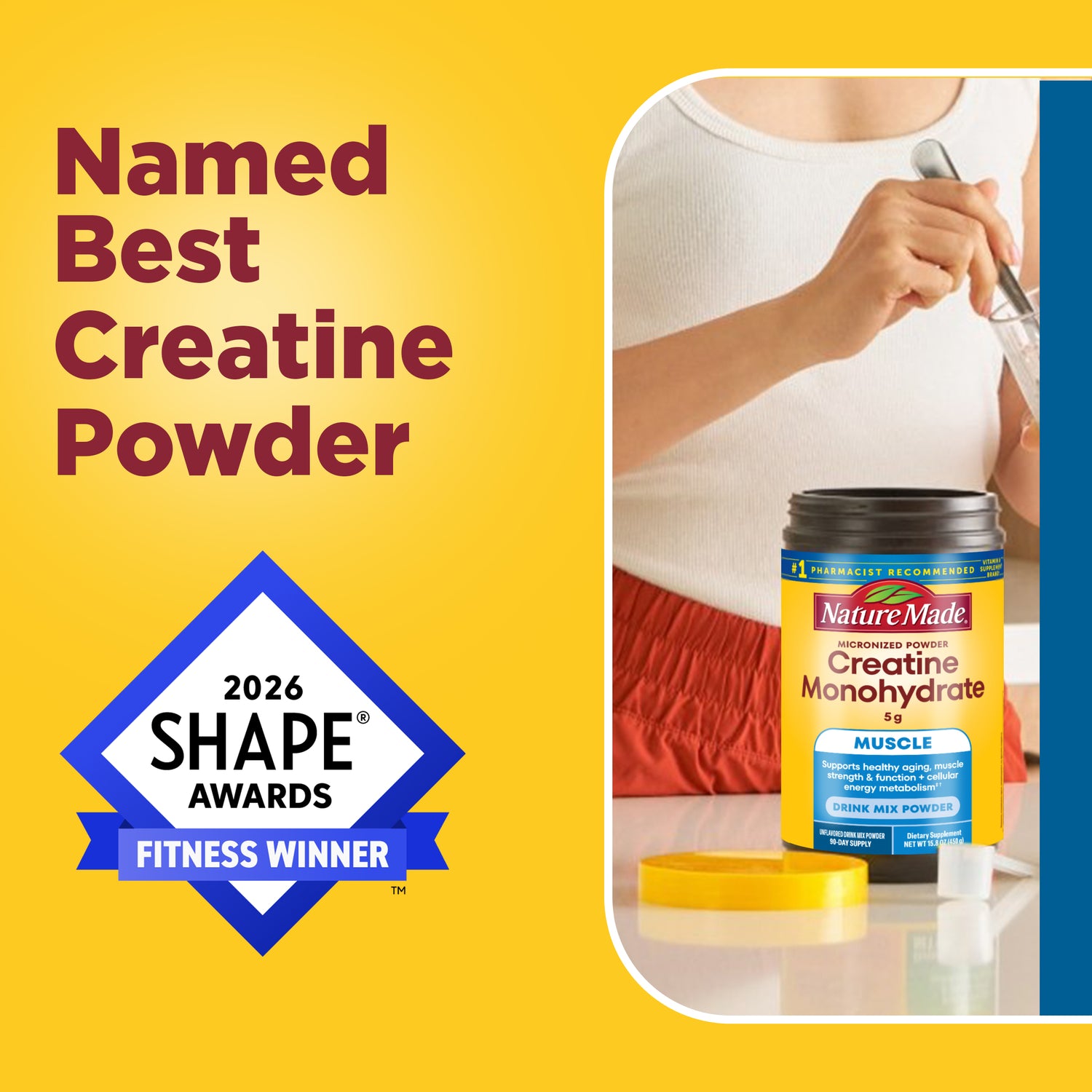 Micronized Creatine Monohydrate 5 g Drink Mix Powder | 90
