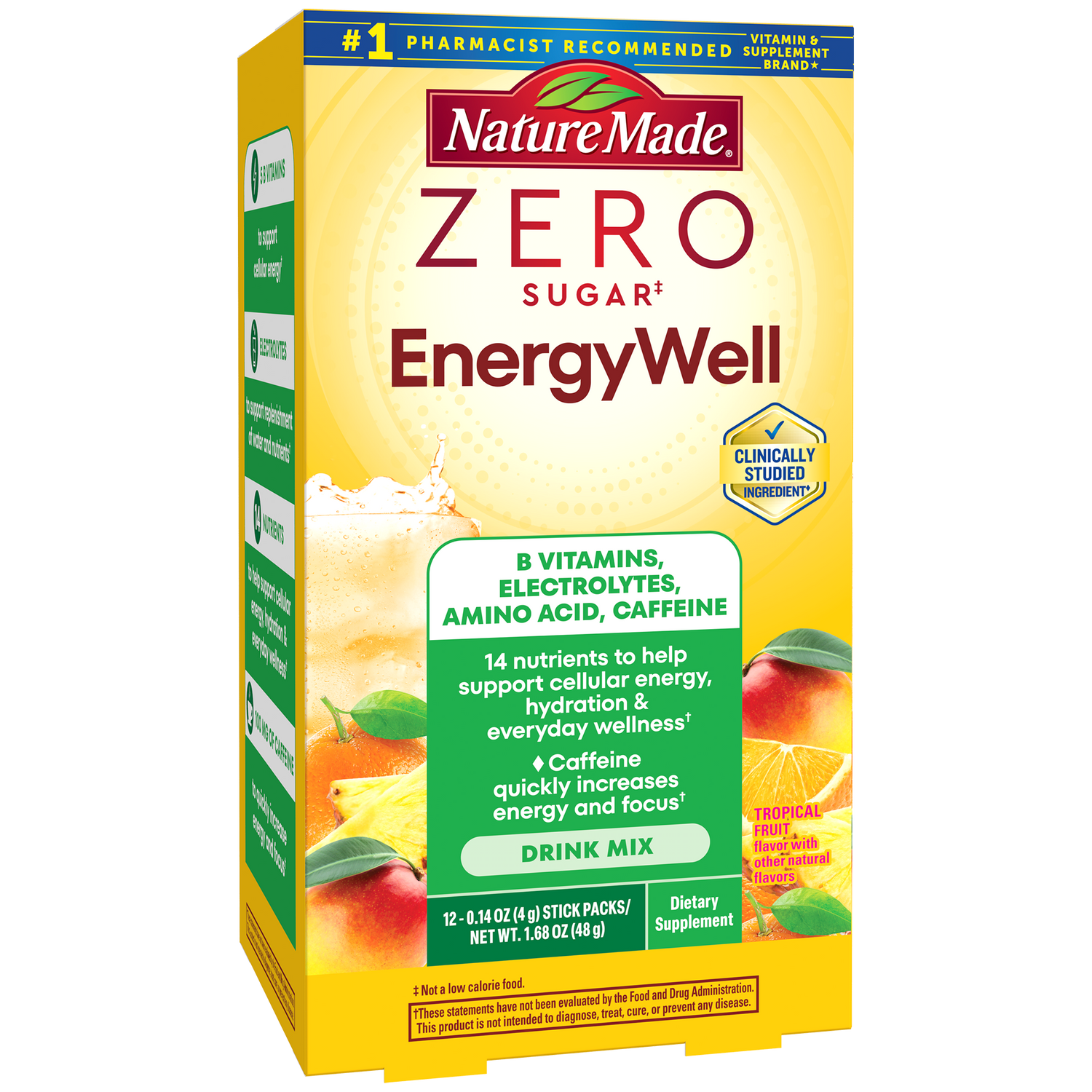 Zero Sugar‡ EnergyWell Drink Mix | Box of Nature Made Zero Sugar EnergyWell drink mix.