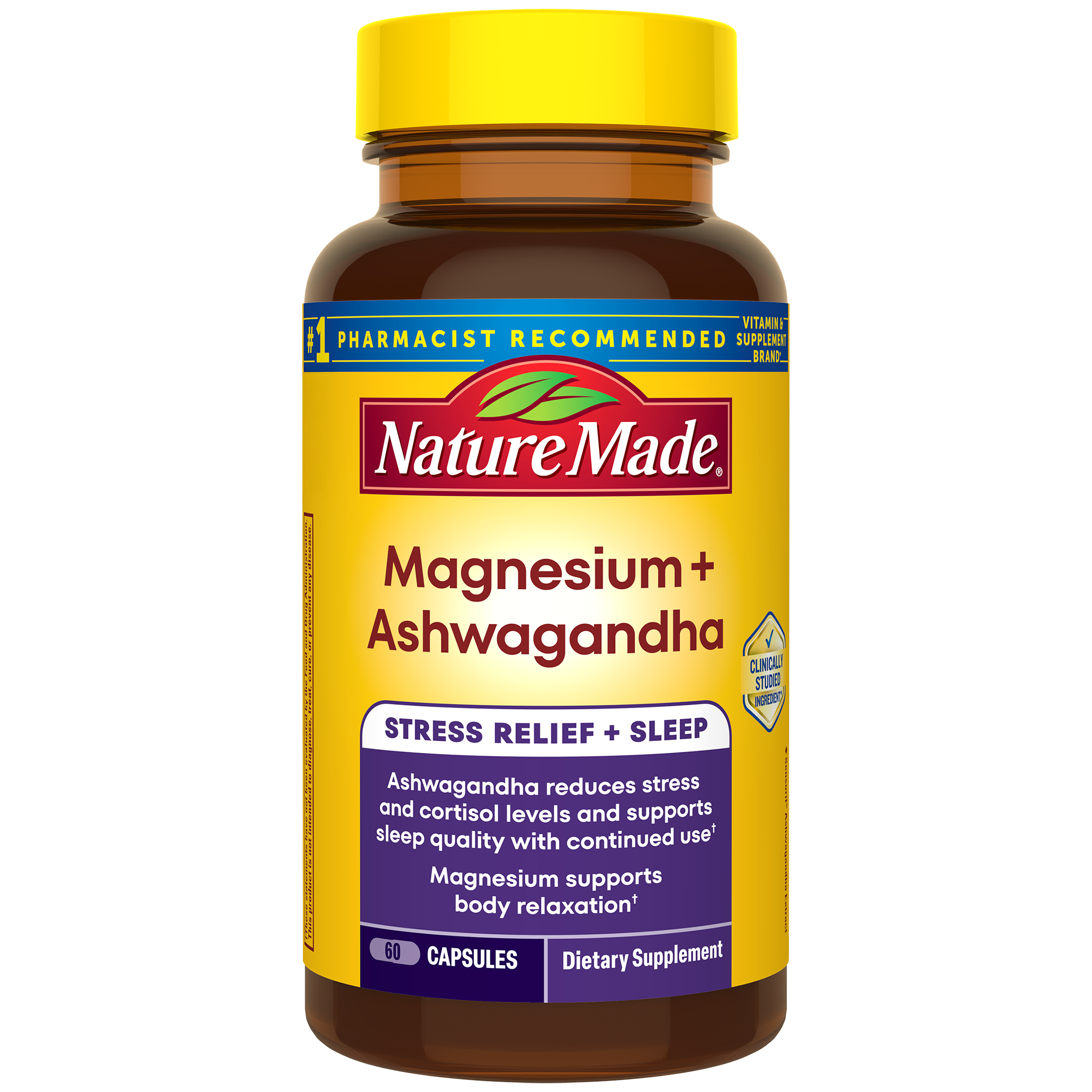 Magnesium + Ashwagandha Stress Relief + Melatonin-Free Sleep Support — vitamin supplement