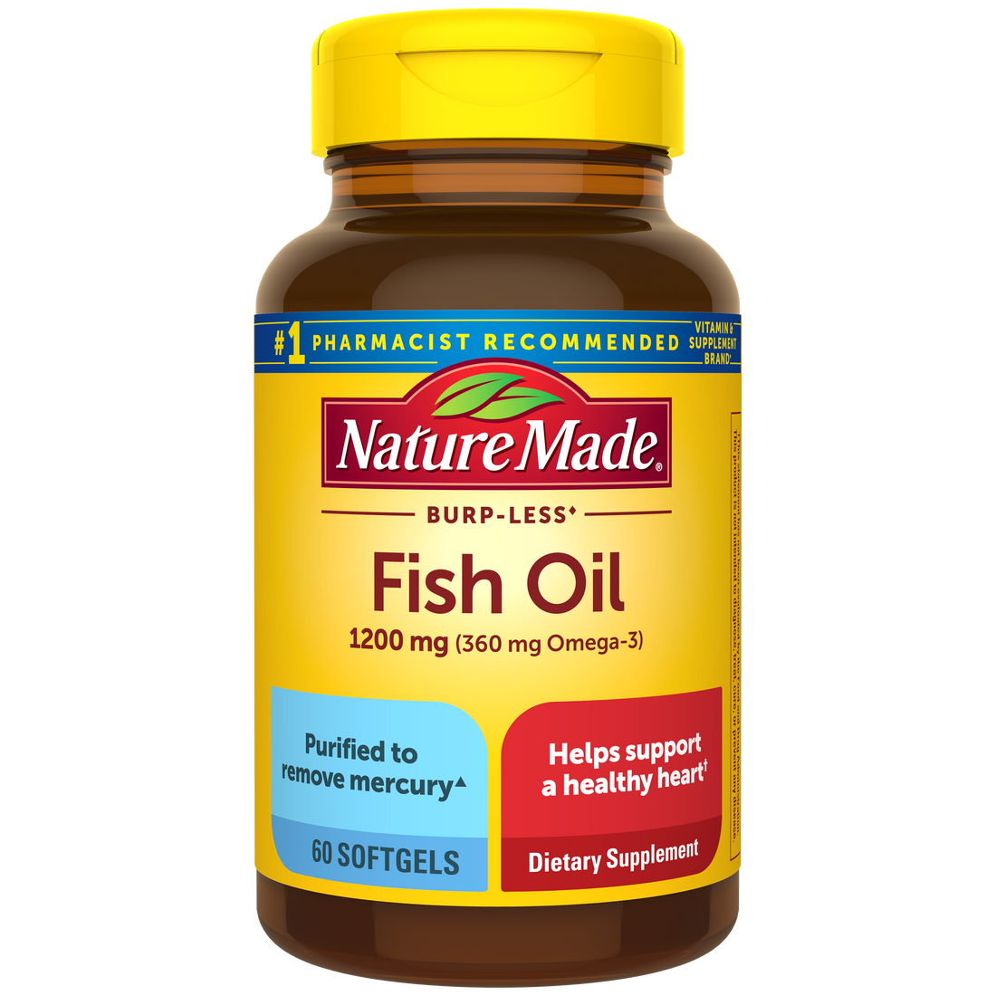 Nature Made Burp-Less Fish Oil 1200 mg Softgels