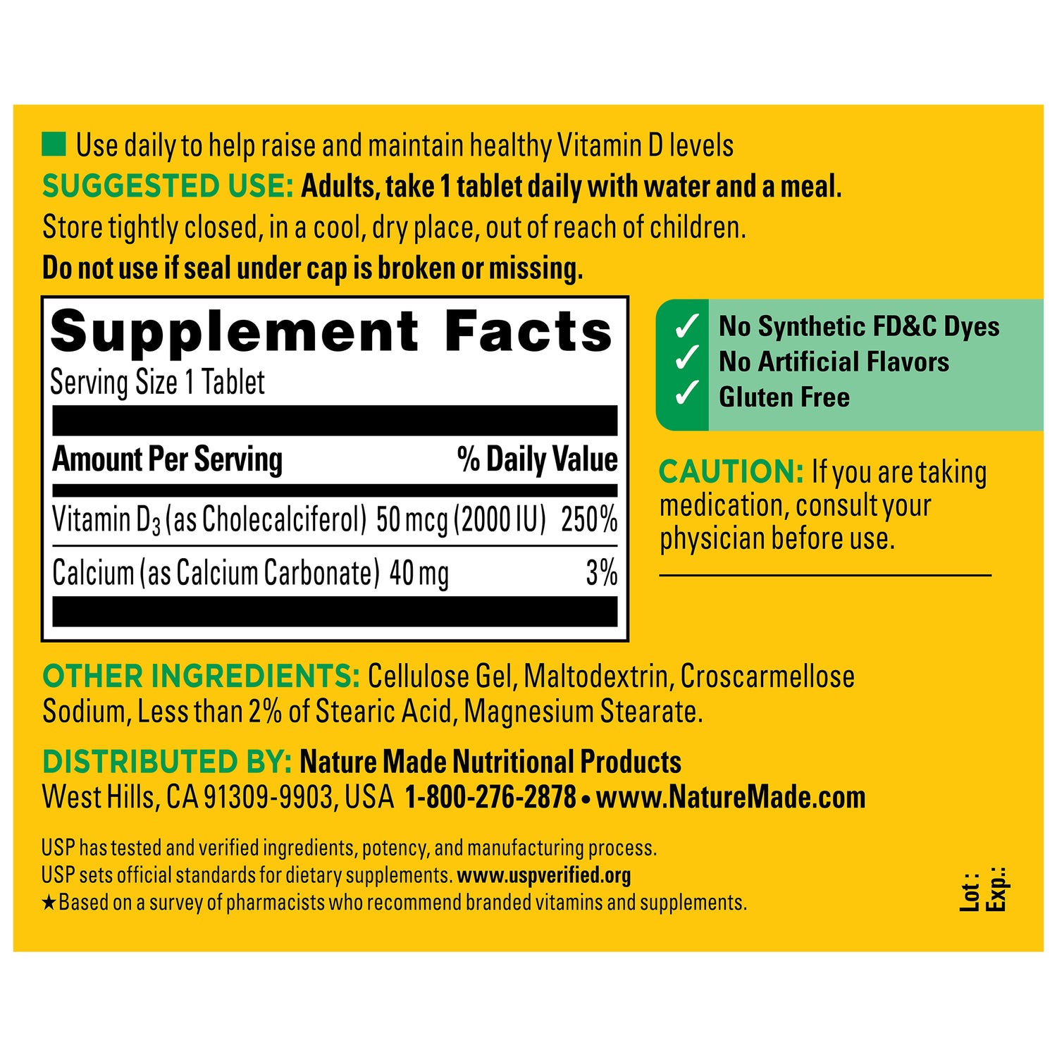 Vitamin D3 2000 IU (50 mcg) Tablets | 220