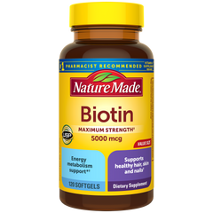 Biotin Maximum Strength‡ 5000 mcg Softgels
