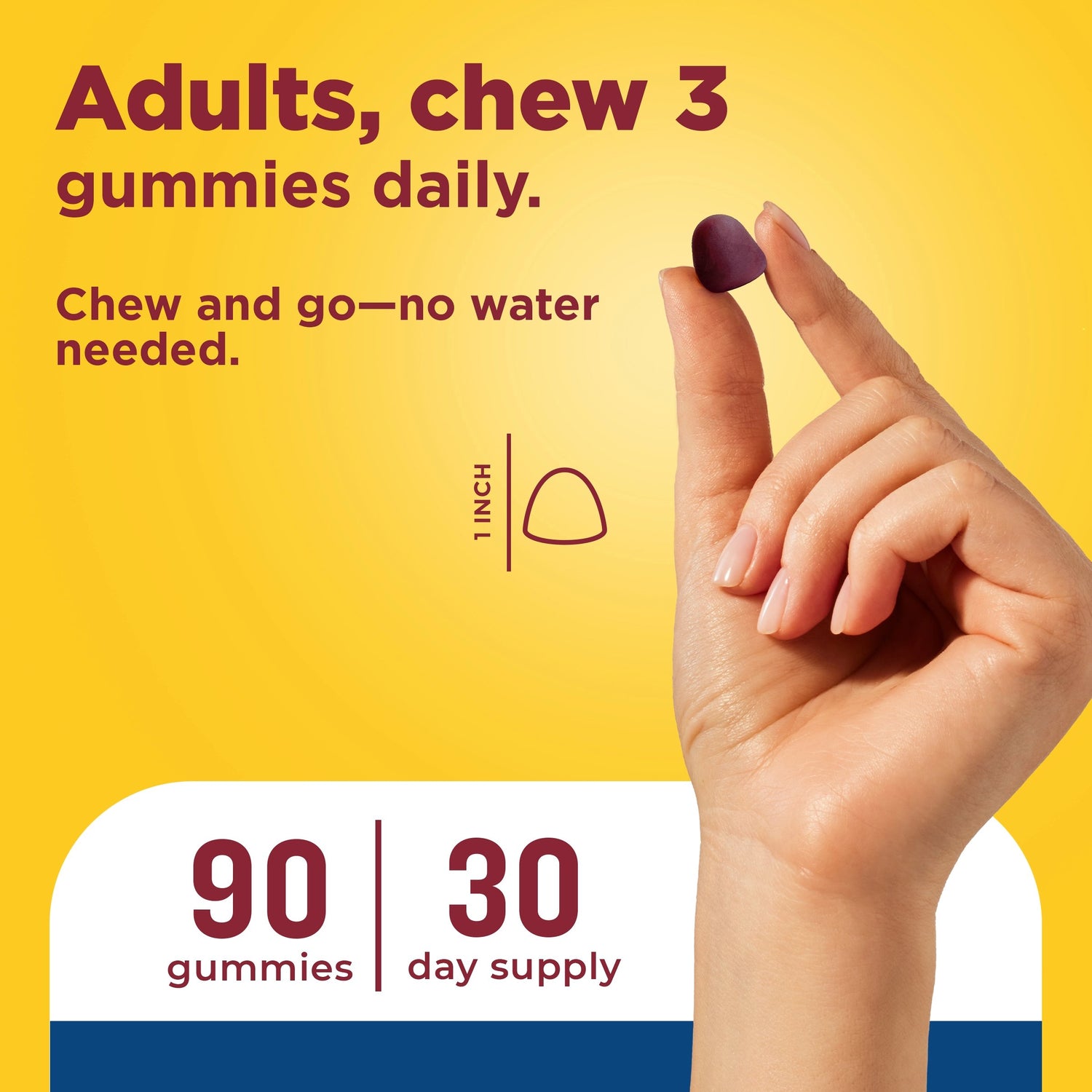 Men's Advanced Multivitamin Gummies | Nature Made Advanced Multi Men Gummies suggested use, chew 3 gummies daily