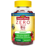 nature Made Zero Sugar B12 Gummies raspberry flavored dietary supplement bottle