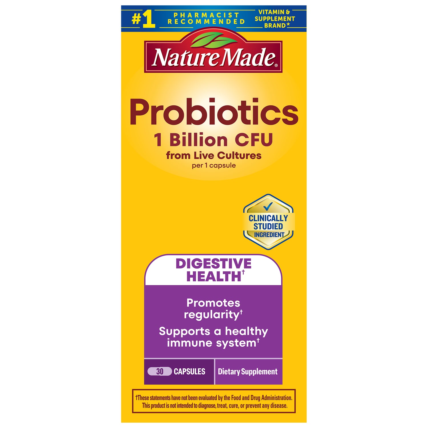 Probiotics 1 Billion CFU From Live Cultures Capsules | 