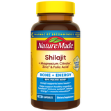 Nature Made Shilajit + Magnesium Citrate, Zinc & Folic Acid Capsules bottle for  Bone + Energy