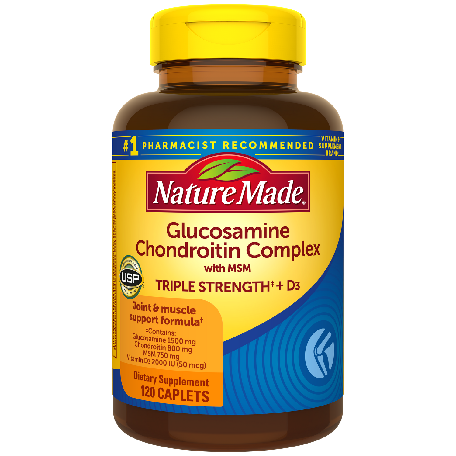 Glucosamine Chondroitin Complex with MSM Triple Strength‡ + Vitamin D3 | 120