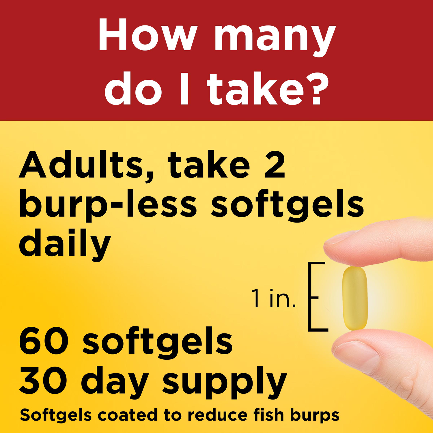 Burp-Less♦ Fish Oil 1200 mg Softgels | 60