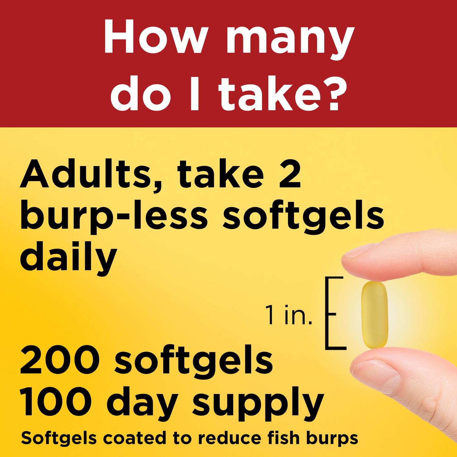 Burp-Less♦ Fish Oil 1200 mg Softgels | 200