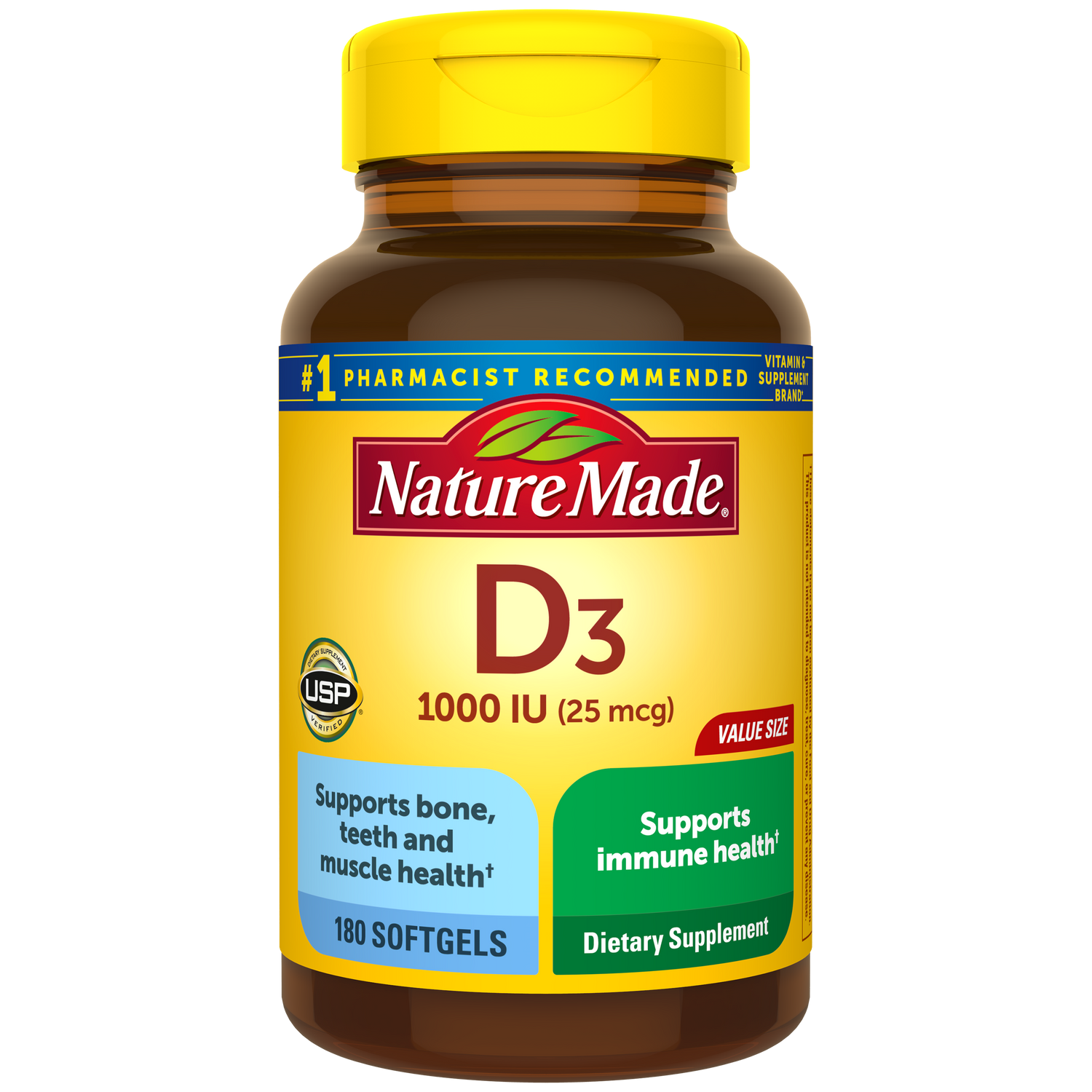 Vitamin D3 1000 IU (25 mcg) Softgels | 180