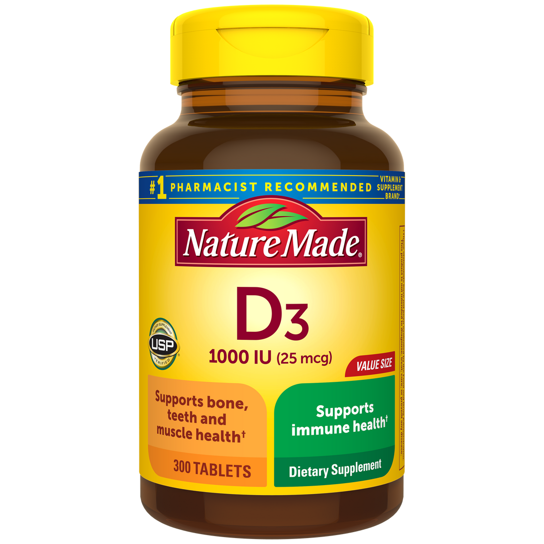 Nature Made Vitamin D3 25 mcg (1000 IU) Tablet & Nature Made®