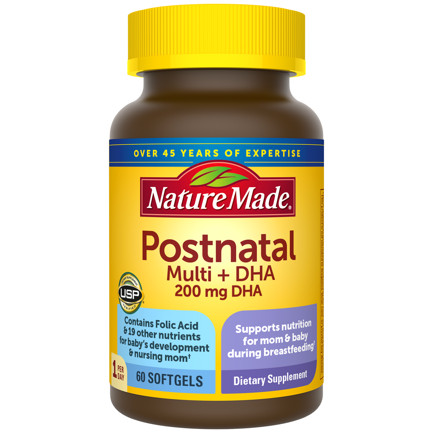 Postnatal Multivitamin + 200 mg DHA Softgels | 