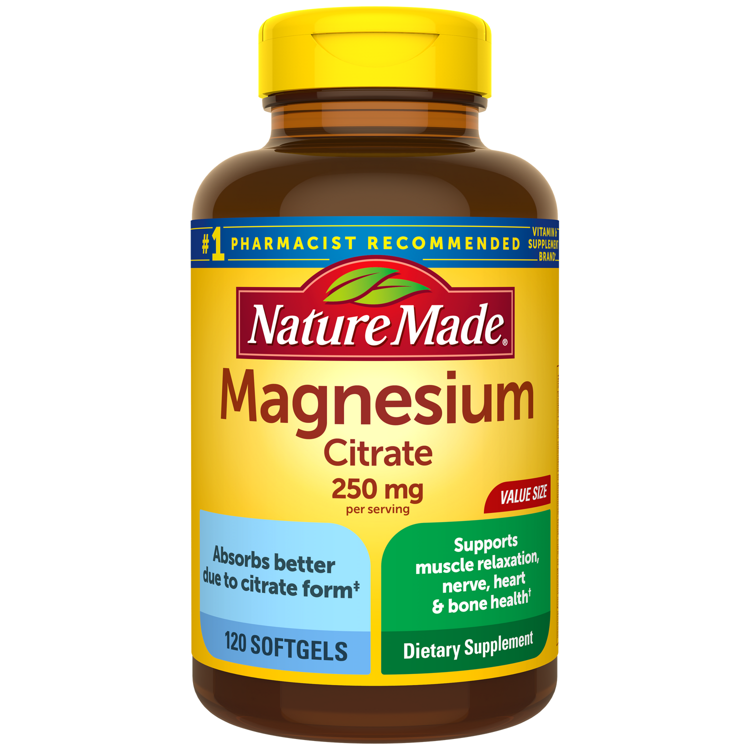 High Absorption Magnesium Citrate 250 mg Softgels | 120