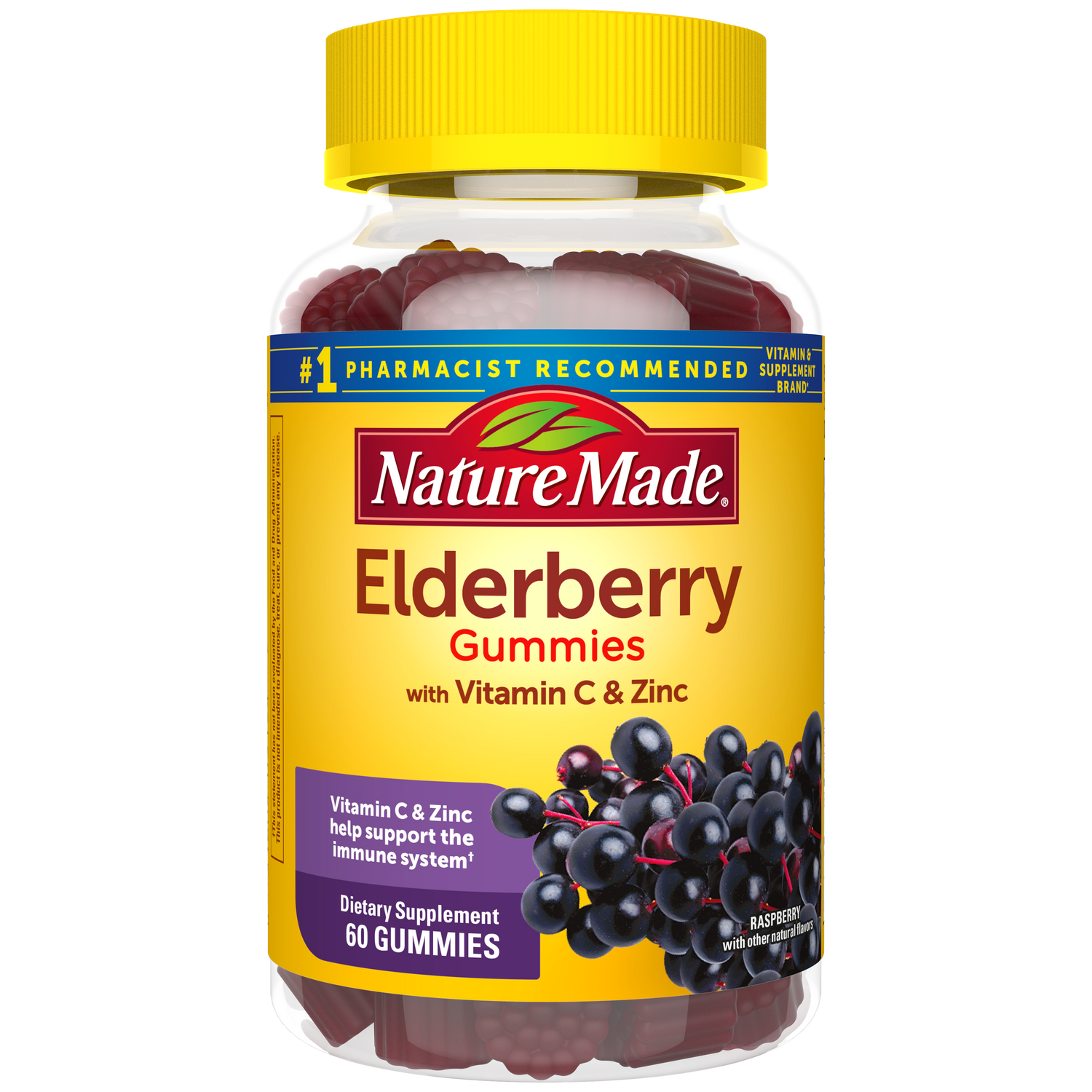 100 mg Elderberry Gummies with Vitamin C & Zinc | 