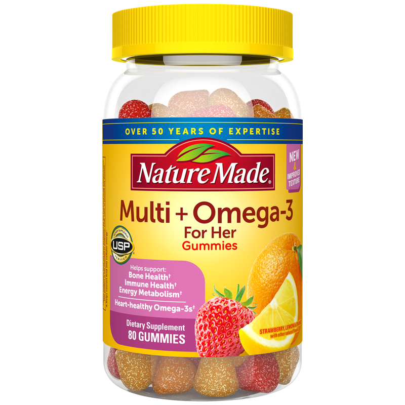 Multivitamin for Her + Omega-3 Gummies | 80
