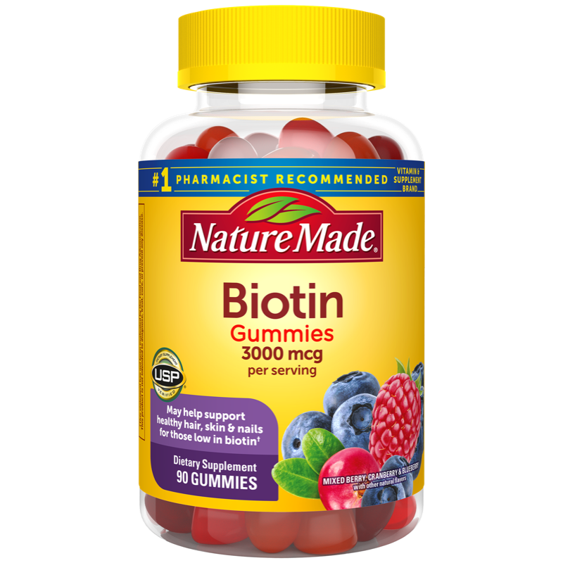3000 mcg Biotin Gummies for Hair, Skin & Nails | 