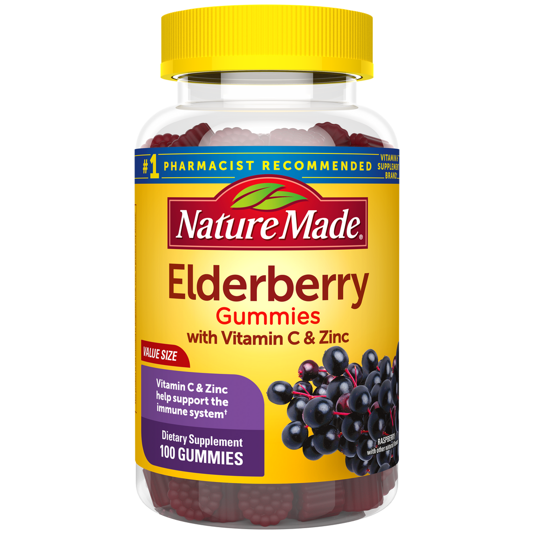 100 mg Elderberry Gummies with Zinc and Vitamin C Nature Made®
